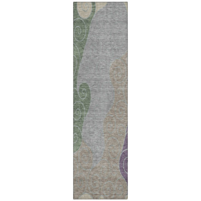 Machine Washable Indoor/Outdoor Chantille ACN2464 Spiral Rug