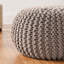 Pouf tricoté en coton 20 x 20