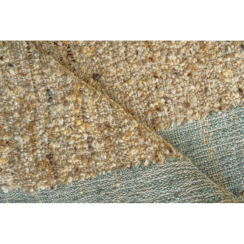 Pompano Hand Woven Wool/Jute Gray/Ivory/Beige Area Rug, 12'X15'