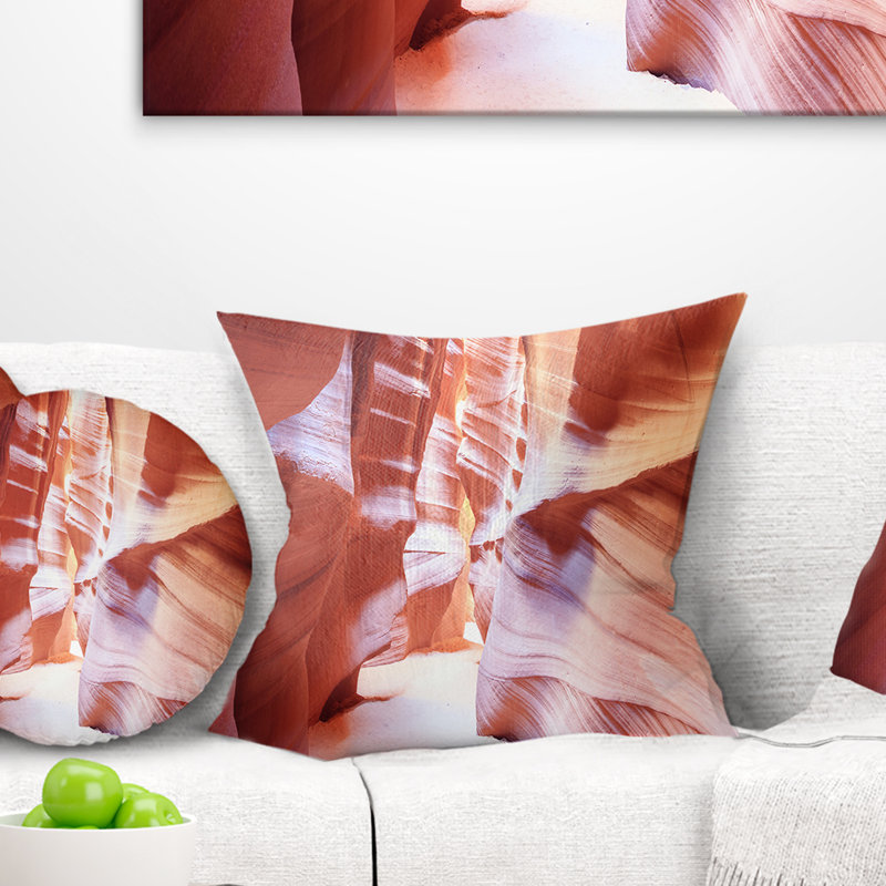 Coussin décoratif panoramique Antelope Canyon, 16 po x 16 po, Coussin décoratif