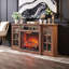 Meuble télé 65 po avec foyer électrique 65 po avec lumières DEL et armoires de rangement