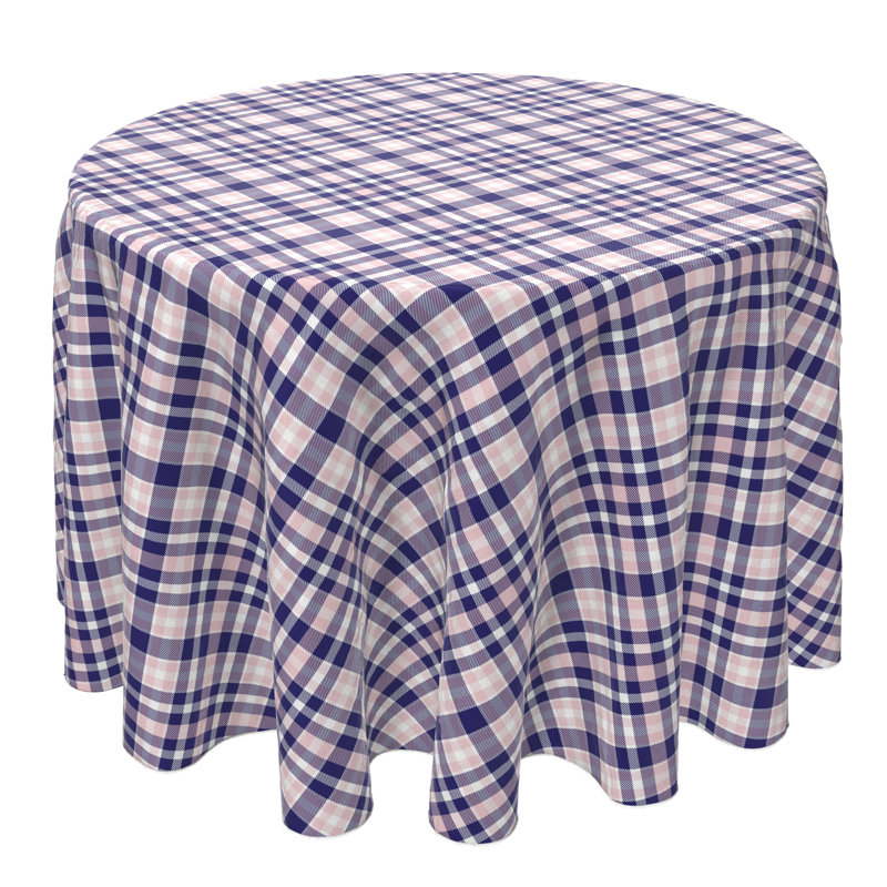 Fabric Textile Products, Inc. Round Tablecloth, 100% Cotton, 60 Round", Plaid 6