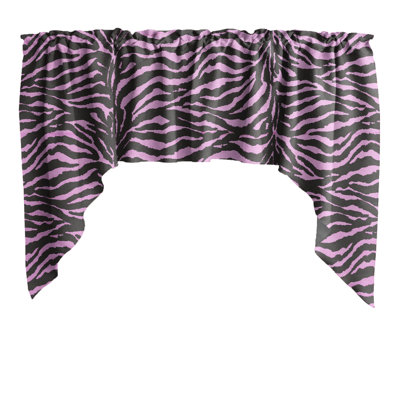 Zebra Print Swag Window Valance