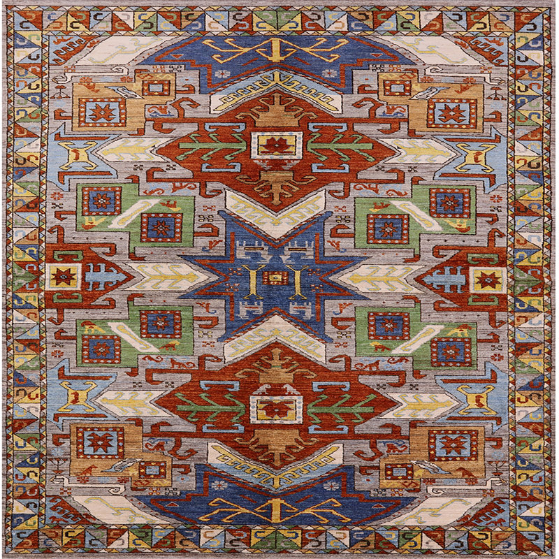 Laci Southwestern Indoor Rug, Square 8'