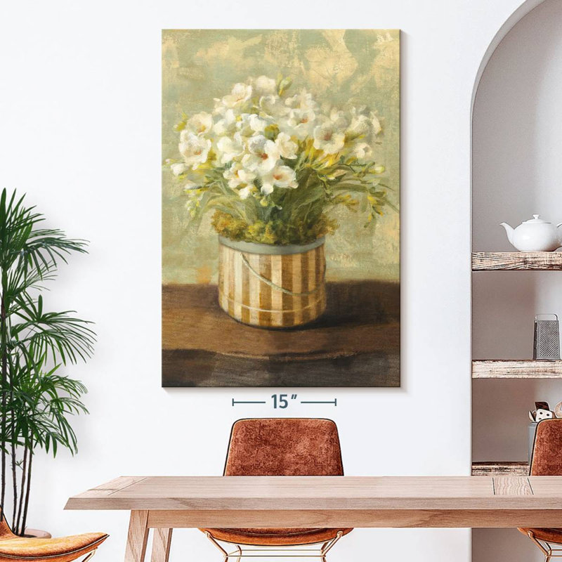 Hatbox Freesia, 51" H x 34" W