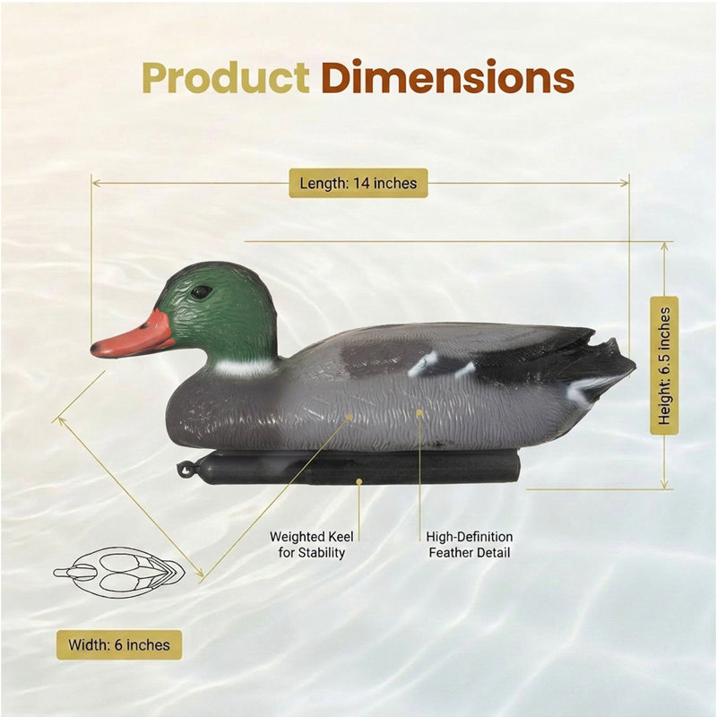 Leurre de canard au repos réaliste pour la chasse Gardenized