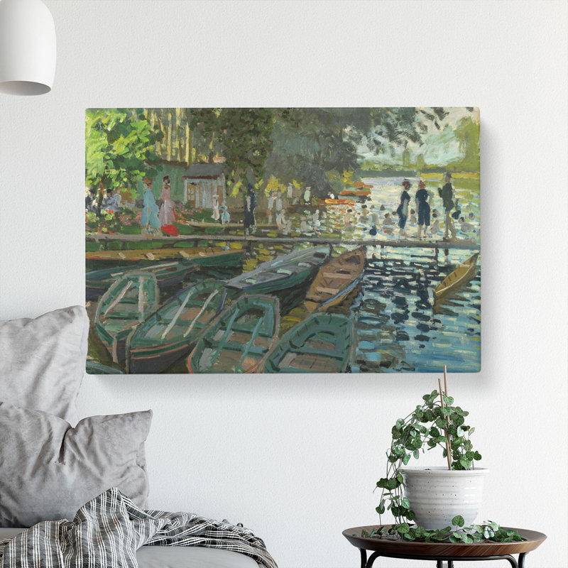 Bathers At La Grenouillere by Claude Monet - Wrapped Canvas, 40cm H x 60cm W x 3cm D