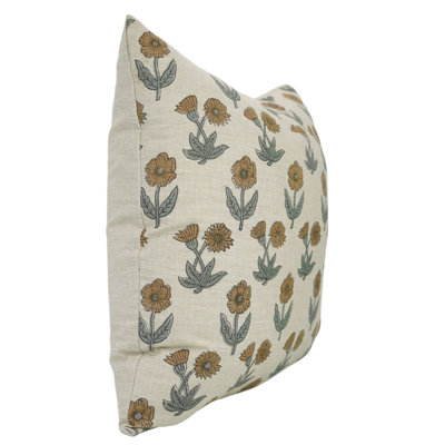 Housse de coussin à motif floral de style bohème Artisan