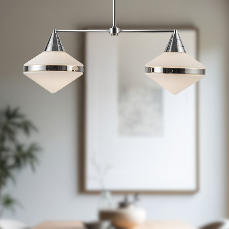 Willard 2 - Light Kitchen Island Pendant, Polished Nickel