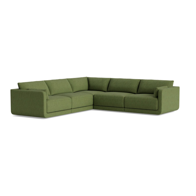 Eva Modular Sectional, Performance Weave - Basil