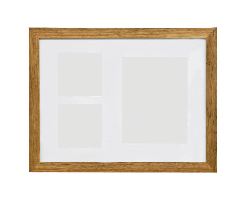 Collage Brown Wood Bevelled Picture Frame