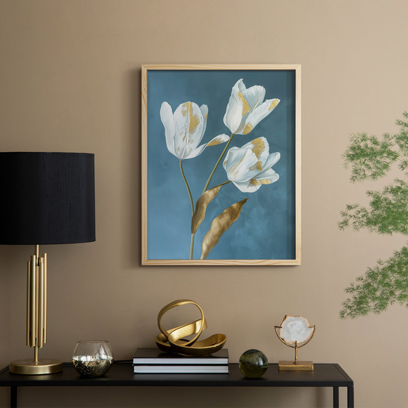 «FLORAL Series Cxxxvi», reproduction encadrée - bois massif, H 11 po x l 9 po