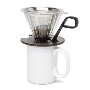 Primula Seneca 1 cups Clear/White Pour-Over Coffee Brewer