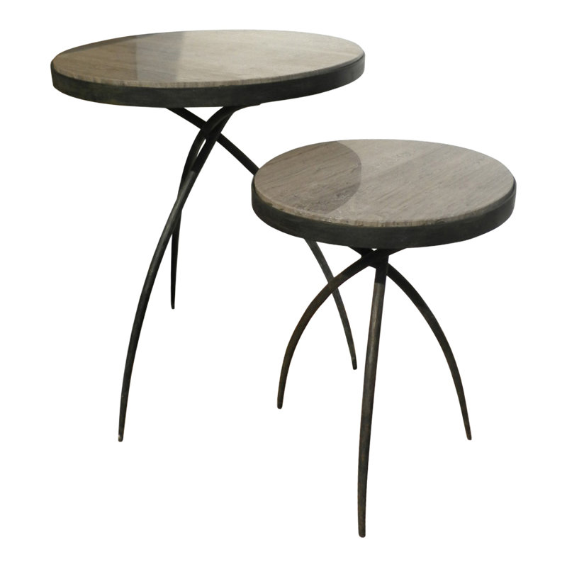 Tripod Table w/Grey Marble Top-Lg