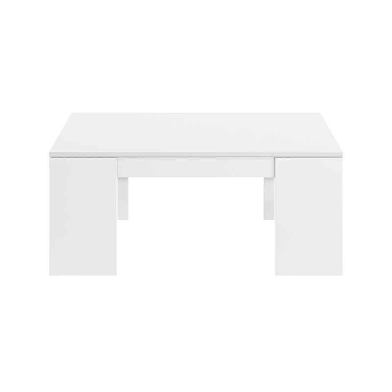 Biaggio Lift Top Four Leg Coffee Table with Storage, 43" H x 100" L x 50" W, Grey