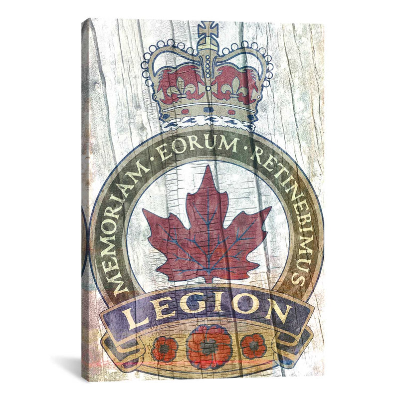 « canadien legion crest #2 », impression sur toile, H 26 po x l 18 po x P 0,75 po