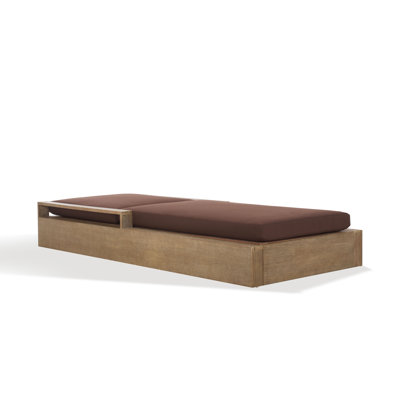 Azul 78" Eucalyptus Patio Chaise Lounge