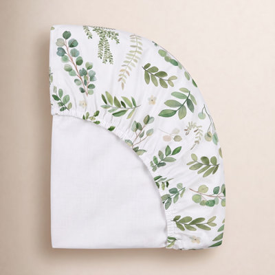 Botanical Floral Leaf Fitted Crib Sheet