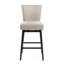 Tabourets de bar pivotants de 30,75 po de hauteur, structure en bois, coussin en tissu éponge et tabourets de bar rembourrés, chaises de bar de style simple