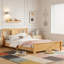 Twin Size Platform Bed Frame with Headboard, Solid Wood-884386181
