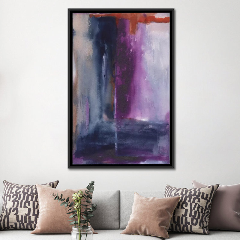 Amidst, reproduction d'art sur toile tendue, H 26 po x l 18 po x P 1,5 po, Toile encadrée noire, Pas de tapis