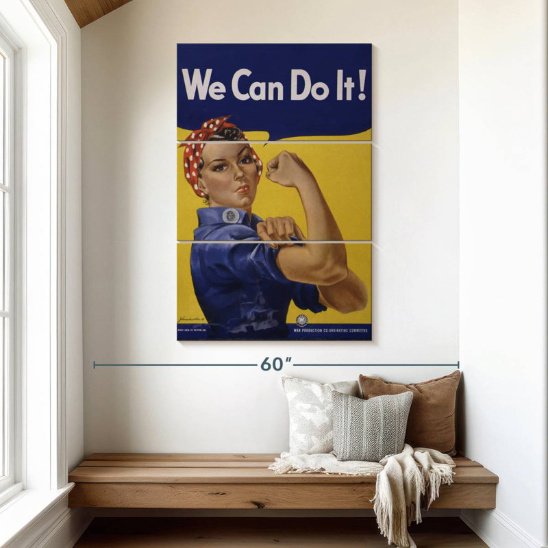 Tergel We Can Do It Feminism Quote, 50" H x 32" W