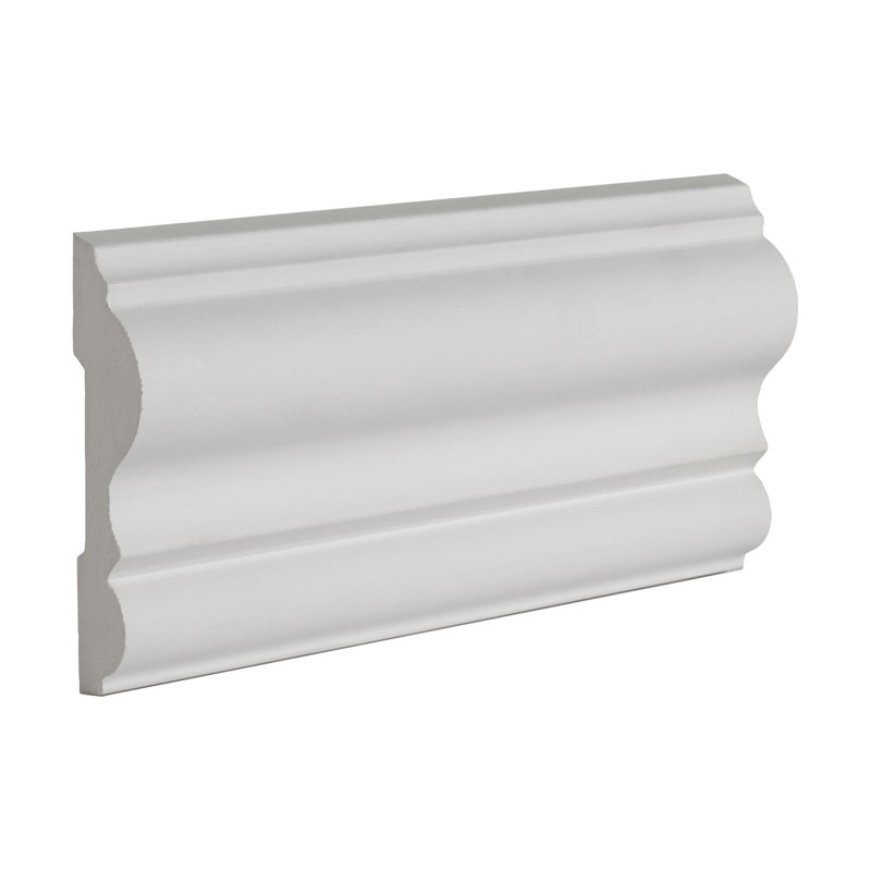 6 in Long Primed White Polyurethane Panel Moulding Sample