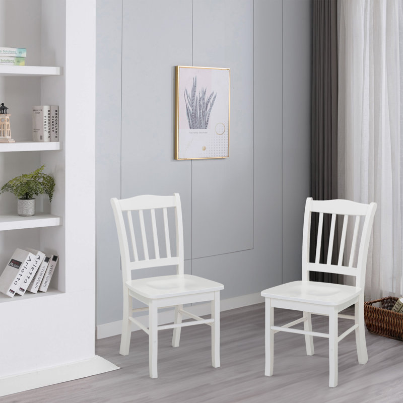 Weldy Slat Back Side Chair, Cream