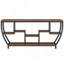 Console industrielle 70,9 po avec tablettes de rangement à 7 niveaux, table d'entrée très longue pour le salon, le couloir ou le vestibule - table d'appoint à structure métallique