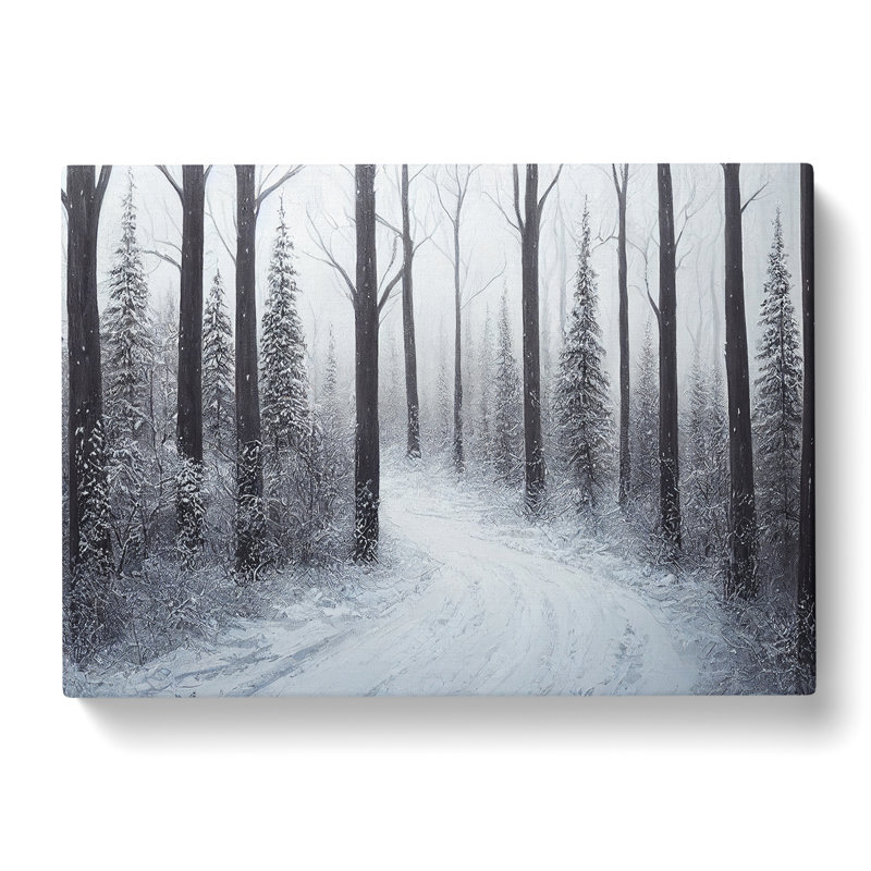 Winter Forest Pine Trees Vol.2 - Wrapped Canvas, 40cm H x 60cm W x 3cm D