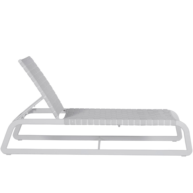 Catalina Chaise Lounge, Chalk/White
