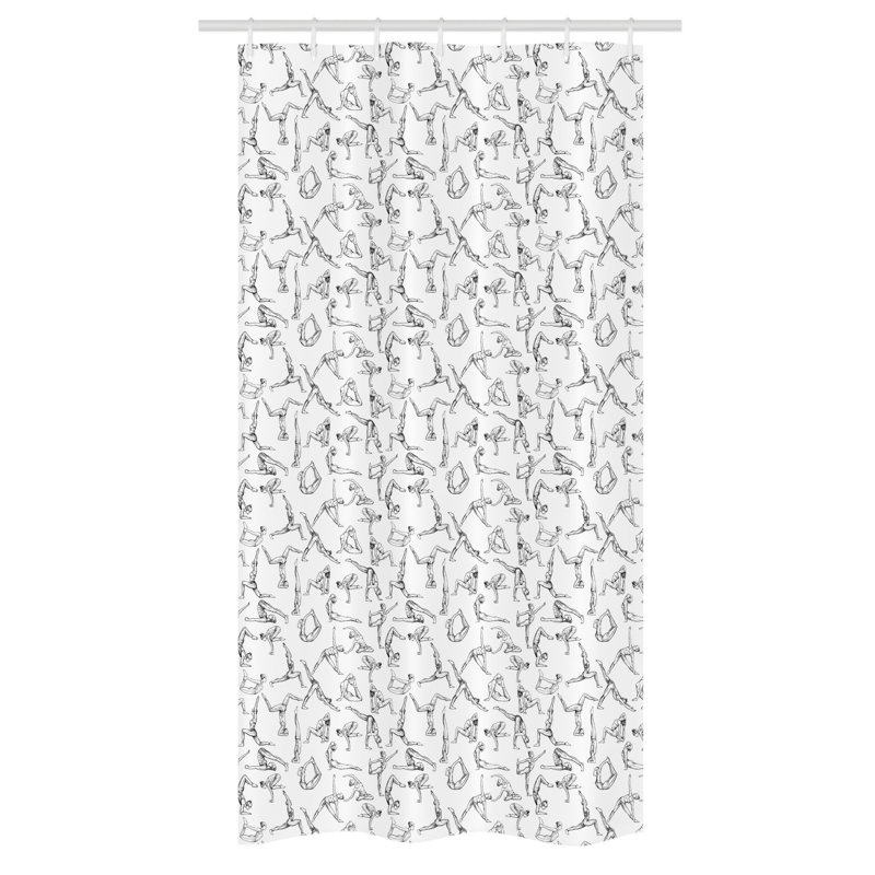Erelene Shower Curtain with Hooks Included, 72" H x 36" W