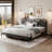 Industrial Bed Frame With Storage Headboard-696373658-696373654