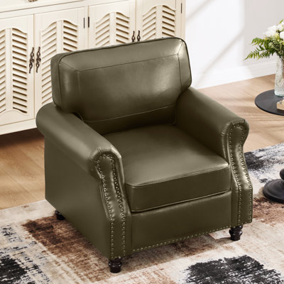 Fauteuil rembourré rembourré en similicuir rembourré