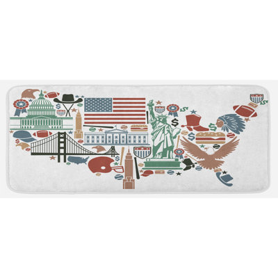 Traditional Solid Color Polyester Kitchen Mat