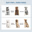 Station de nourriture pour chien spacieuse - 2 bols surélevés amovibles et tiroir de rangement pour les grands bols en acier inoxydable