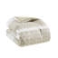 Édredon en coton pour. Motif de chenille touffetée. Imprimé taupe. Revers. 2 taies décoratives. Décoration lavable à la machine. Conception. Arrière. Chic