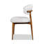 Chaise de salle à manger rembourrée moderne avec cadre en bois 20,5 po Biborka, structure en bois, poivre et sel, chaise de salle à manger rembourrée, chaise de salle à manger, chaise de cuisine