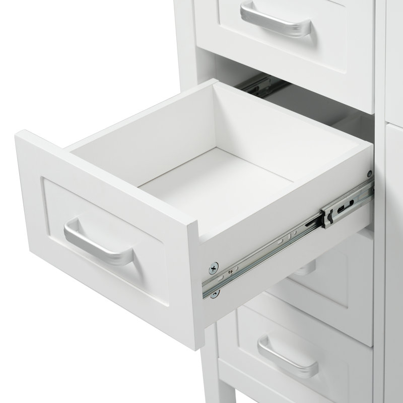 Meuble-lavabo 48 po avec plateau en résine, Blanc