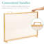 Cassiano 38x27in Single Panel Fireplace Screen Handcrafted Steel Mesh Spark Guard w/ Handles-1470254287