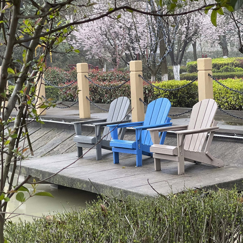 Loyce Foldable Outdoor Adirondack Chair, Brown