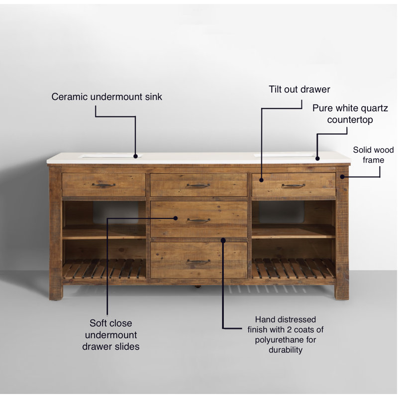 Chamonix 72'' W Double Vanity