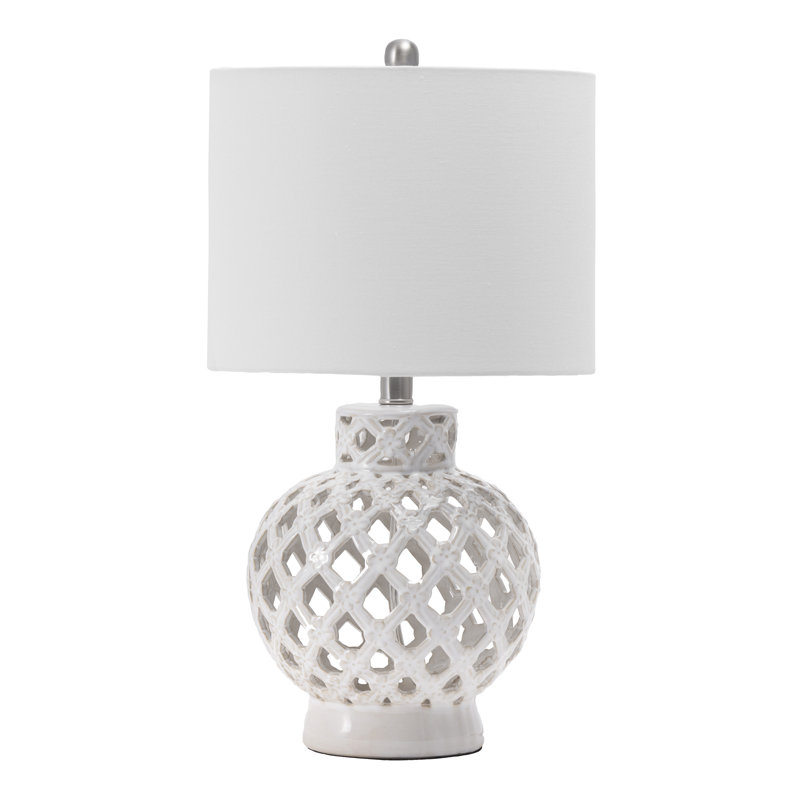 Lampe de table blanche 23,5 po Meriwether