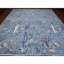 Tapis bleu en laine noué à la main 12 pi x 12 pi Peshawar Birds Paradise 2545D623E8F3456A9A298C0940DB7B43