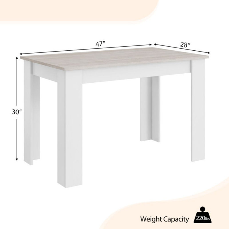 Keesler Dining Table, Light Gray
