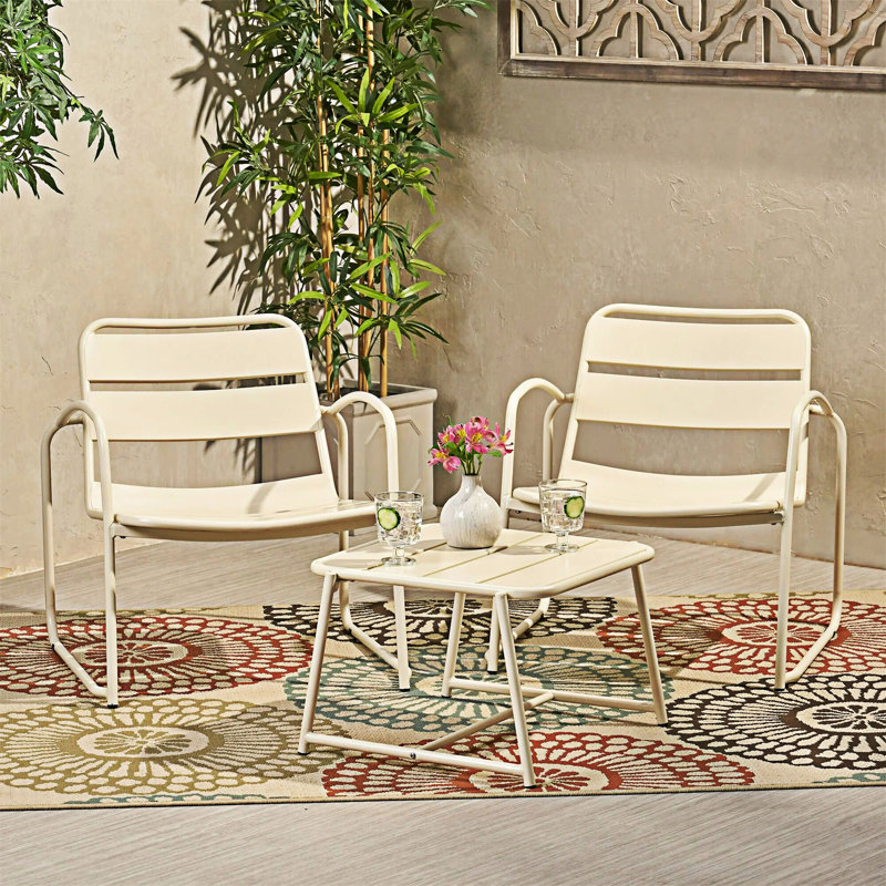 Ensemble de conversation 3 pièces, Matte White