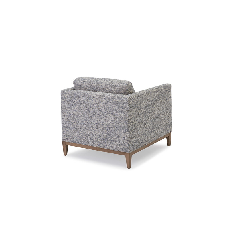 Vesper Armchair Chair with Ottoman, Ebony, Banks Balsam