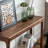 Walnut Solid Wood Rectangular Console Table-1432675048
