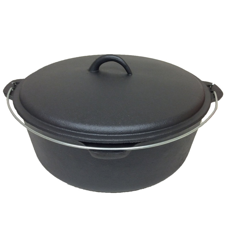 Cocotte ronde en fonte Cuisiland, Noir, 12 pte