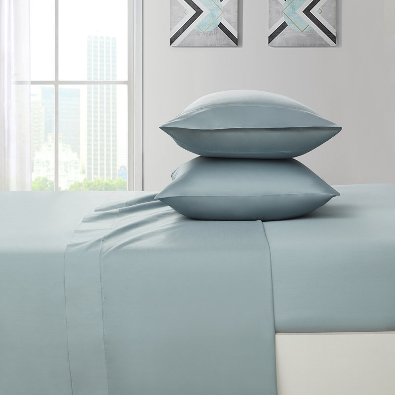 Ensemble de 2 taies d'oreiller pour chambre d'amis 100% coton, Taie d'oreiller taille très grand, Ardoise